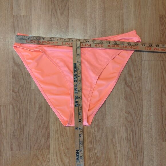 Aeropostale Low Rise High Leg Cheeky Swim Bikini Bottoms Womens XL Hot Pink - Picture 2 of 6